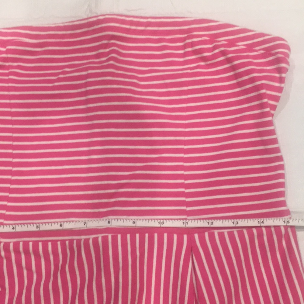 💓STRAPLESS PINK & WHITE STRIPES DRESS💓 - Picture 3 of 14